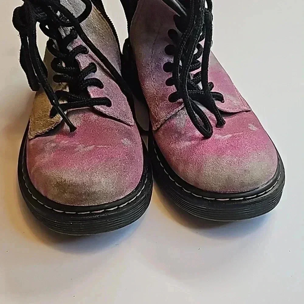 Dr. Martens girls tie dye suede boots size 2